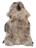 Mehrfarbiges britisches Schaffell, ca. 140 × 75 cm, von oben fotografiert: genau das Fell, das Sie erhalten