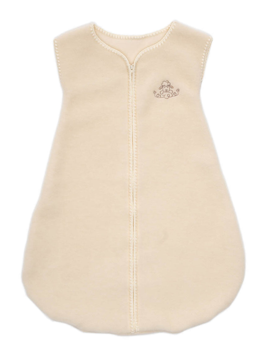 Schlafsack mit „Schaf“-Stickerei, ecru; 70 cm